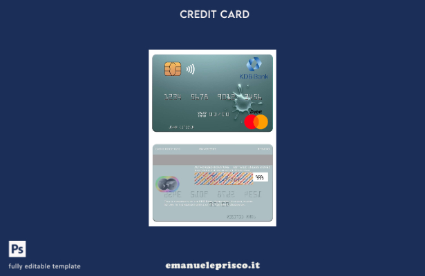 modello di carta mastercard Uzbekistan KDB Bank in stile verificato